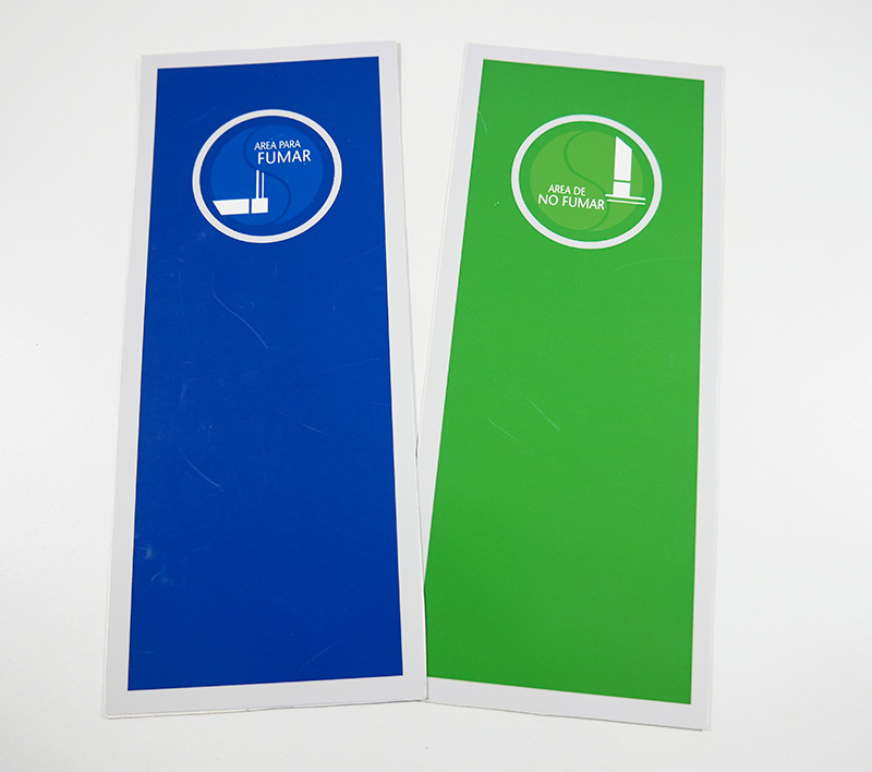 Redesigned the logos for designated smoking and non-smoking areas