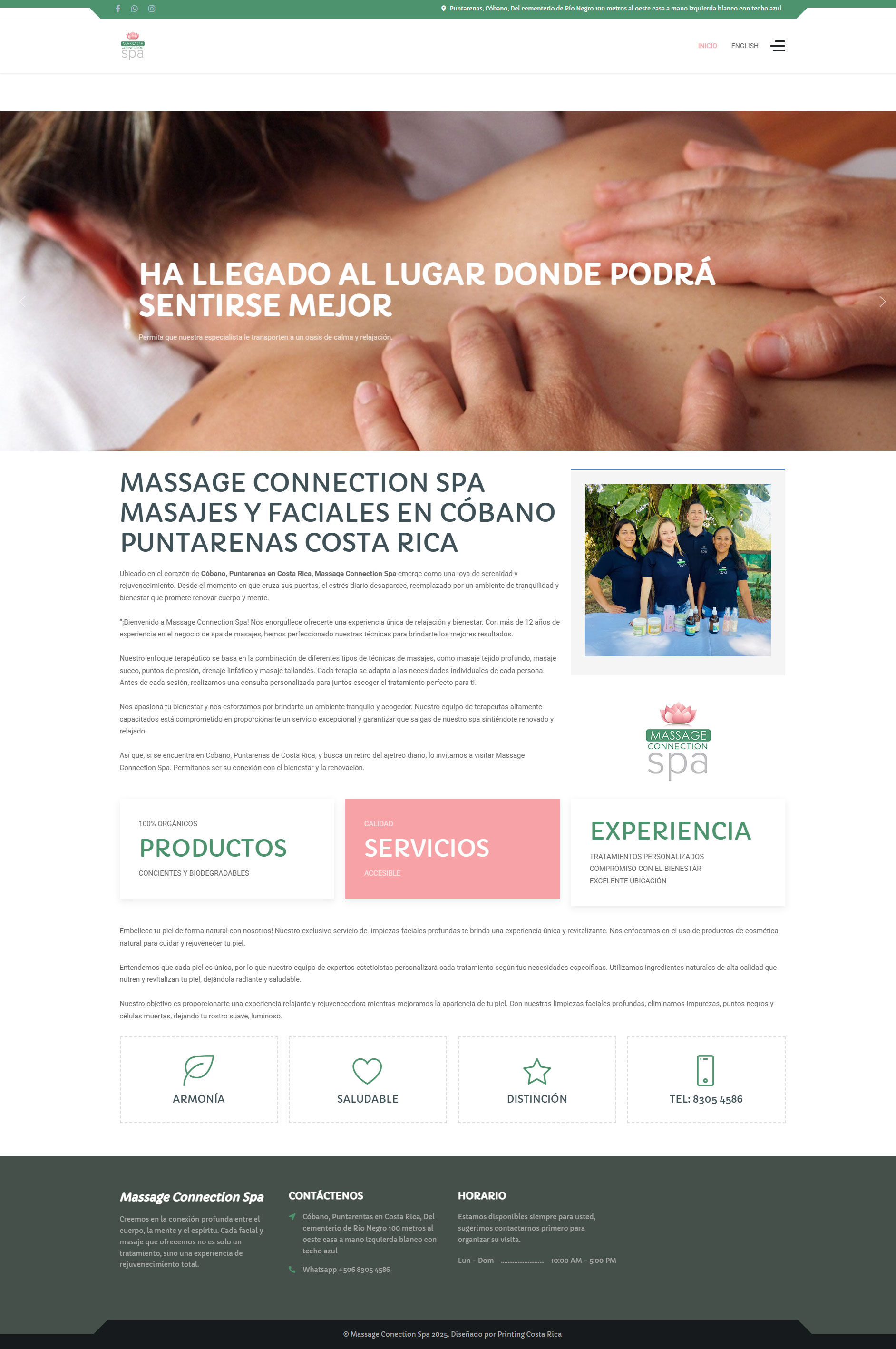Massage Connection Spa Website